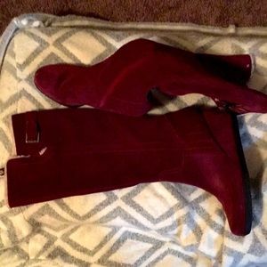 Isaac Mizrahi lined boots wine color